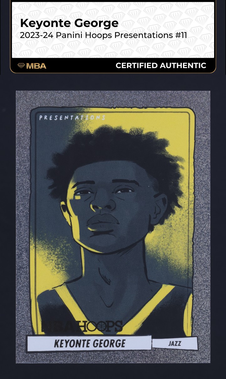 2023 Hoops Presentations Keyonte George ROOKIE #11 MBA AUTH