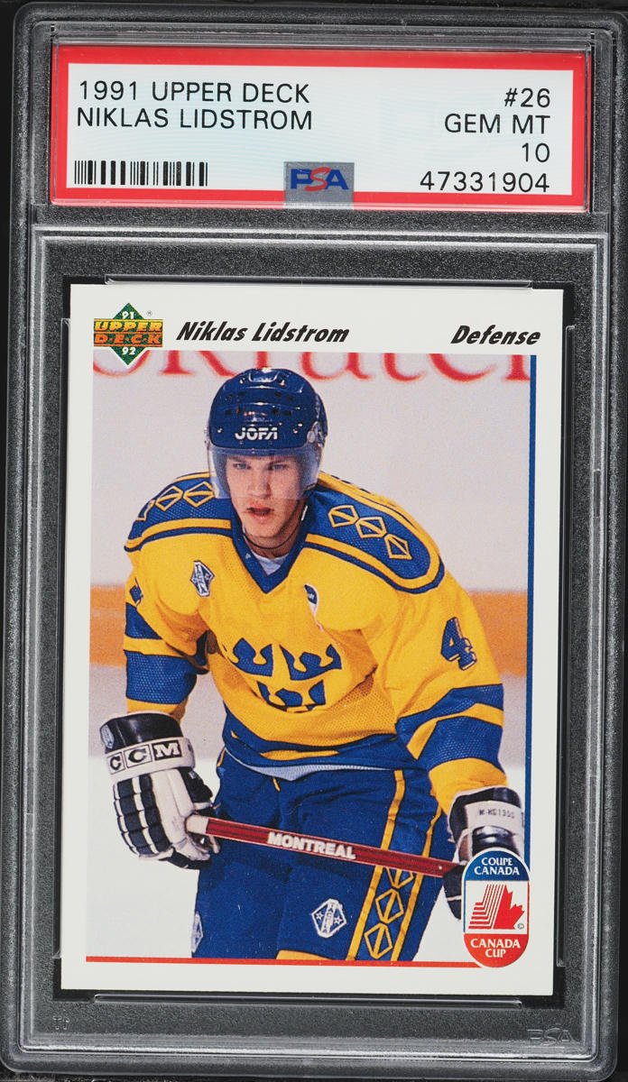 1991 Upper Deck Hockey Nicklas Lidstrom ROOKIE #26 PSA 10 GEM MINT