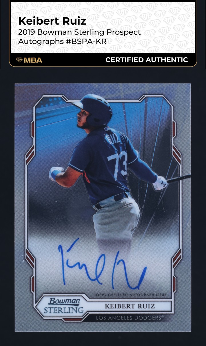 Keibert Ruiz #BSPA-KR 2019 Bowman Sterling Baseball Prospect Autographs