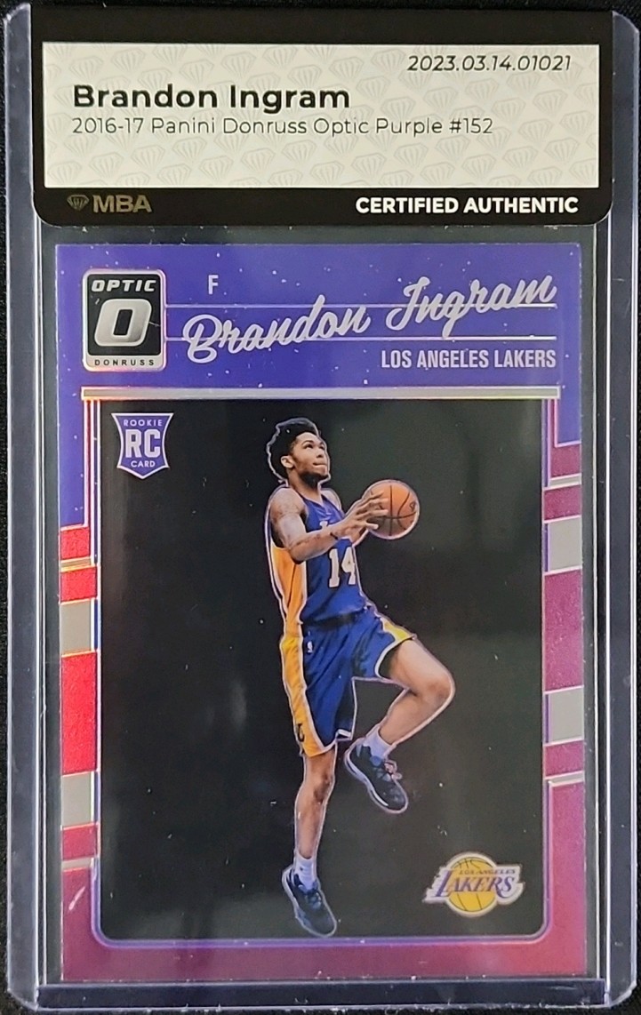 2016 Donruss Optic Purple Brandon Ingram ROOKIE #152 MBA AUTH