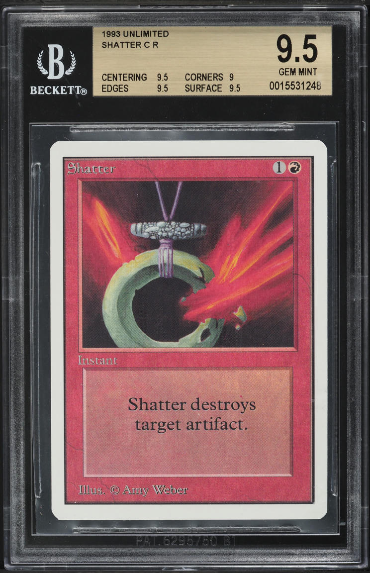 1993 Magic The Gathering MTG Unlimited Shatter BGS 9.5 GEM MINT