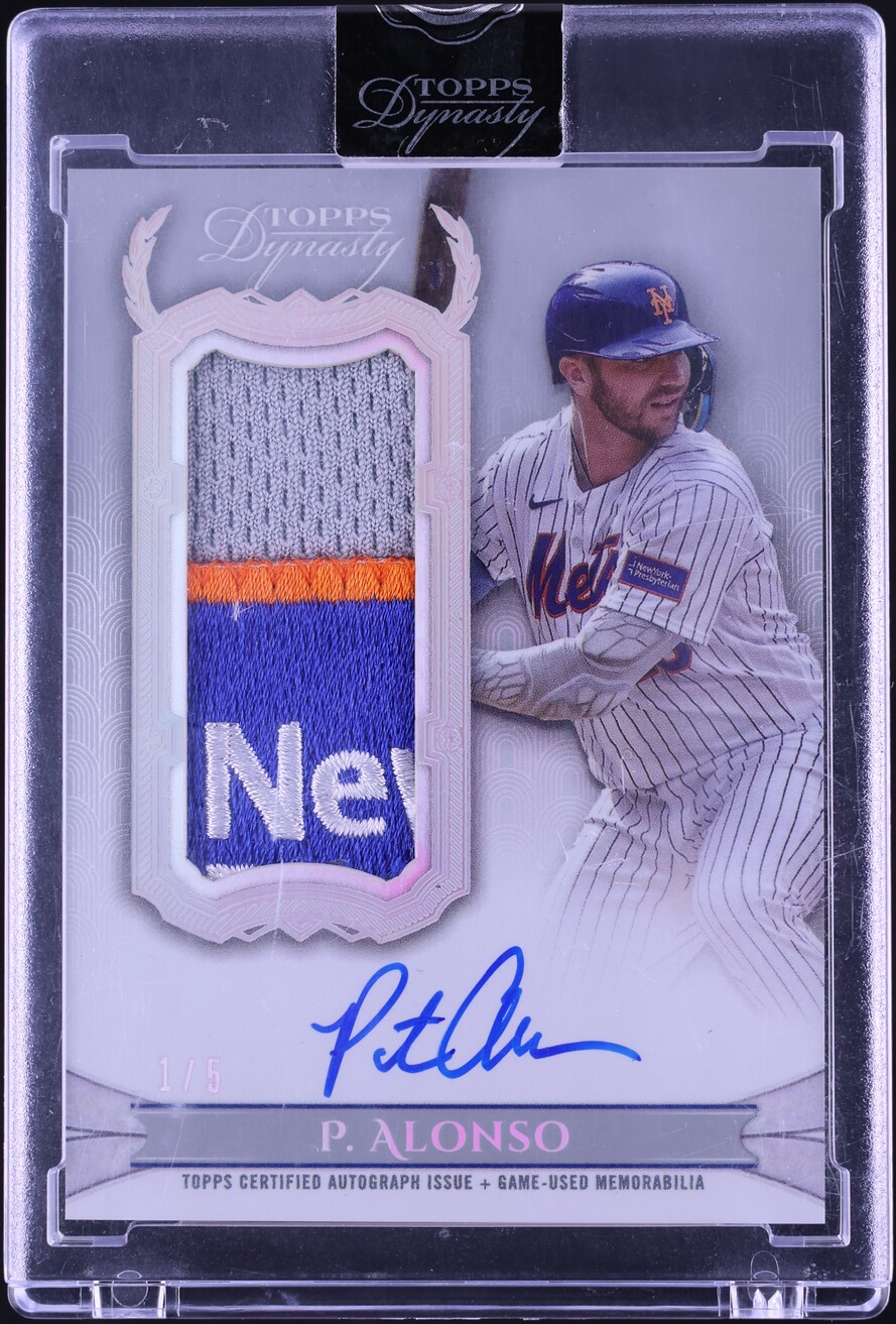 2024 Topps Dynasty Sponsor Silver Pete Alonso PATCH AUTO 1/5 #DASP-PA