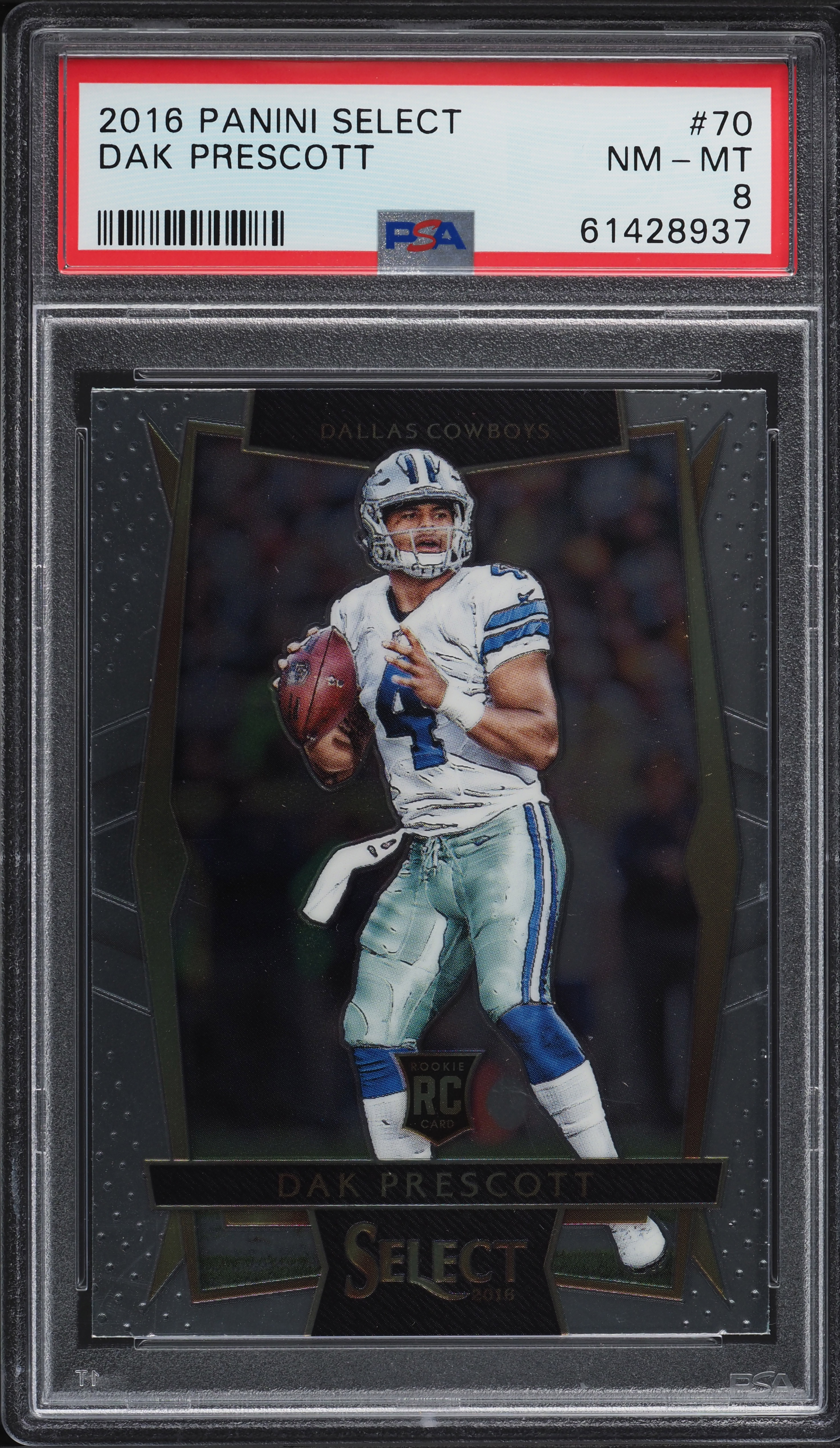 2016 Select Concourse Dak Prescott ROOKIE #70 PSA 8 NM-MT