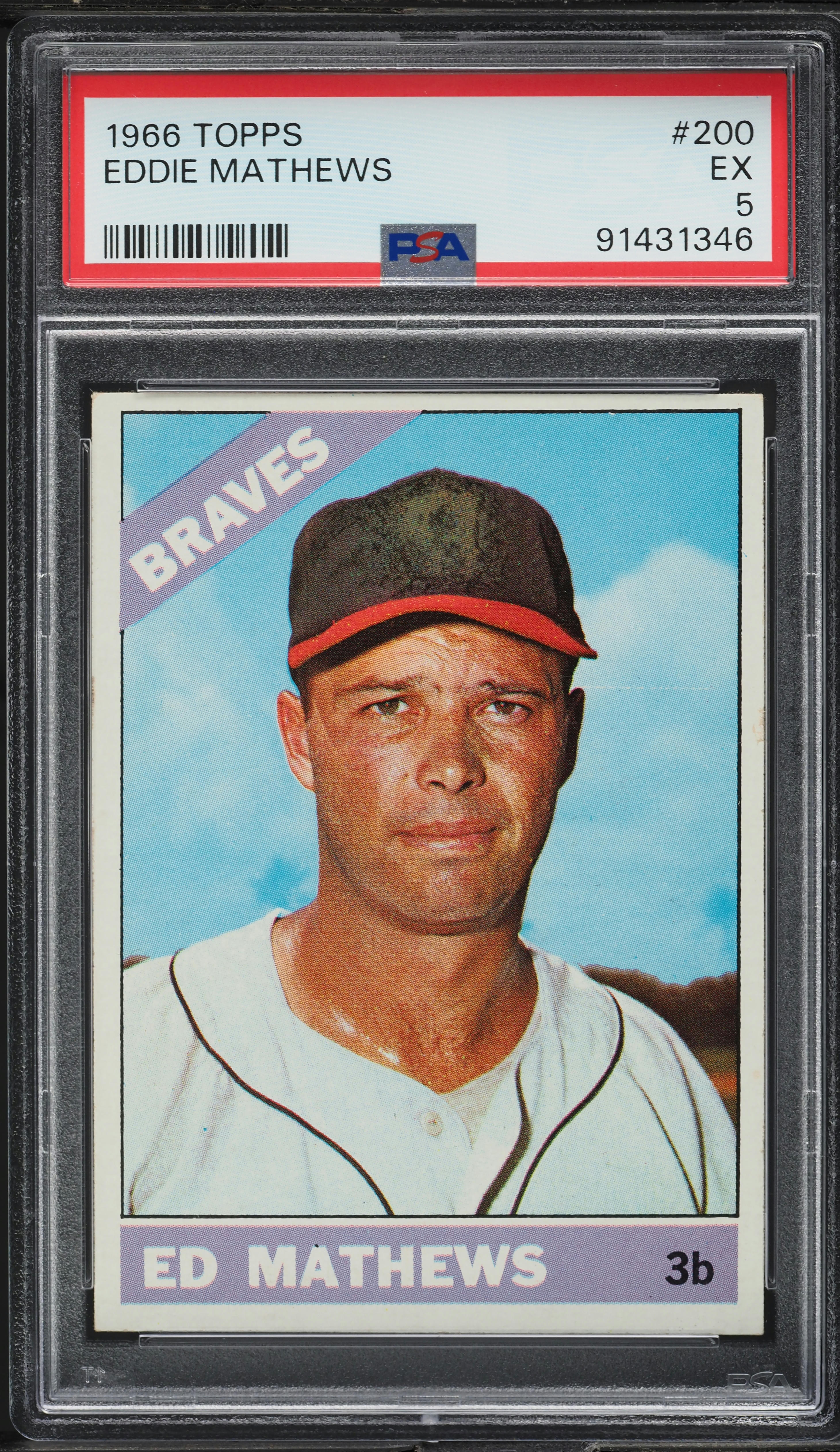 1966 Topps Eddie Mathews #200 PSA 5 EX