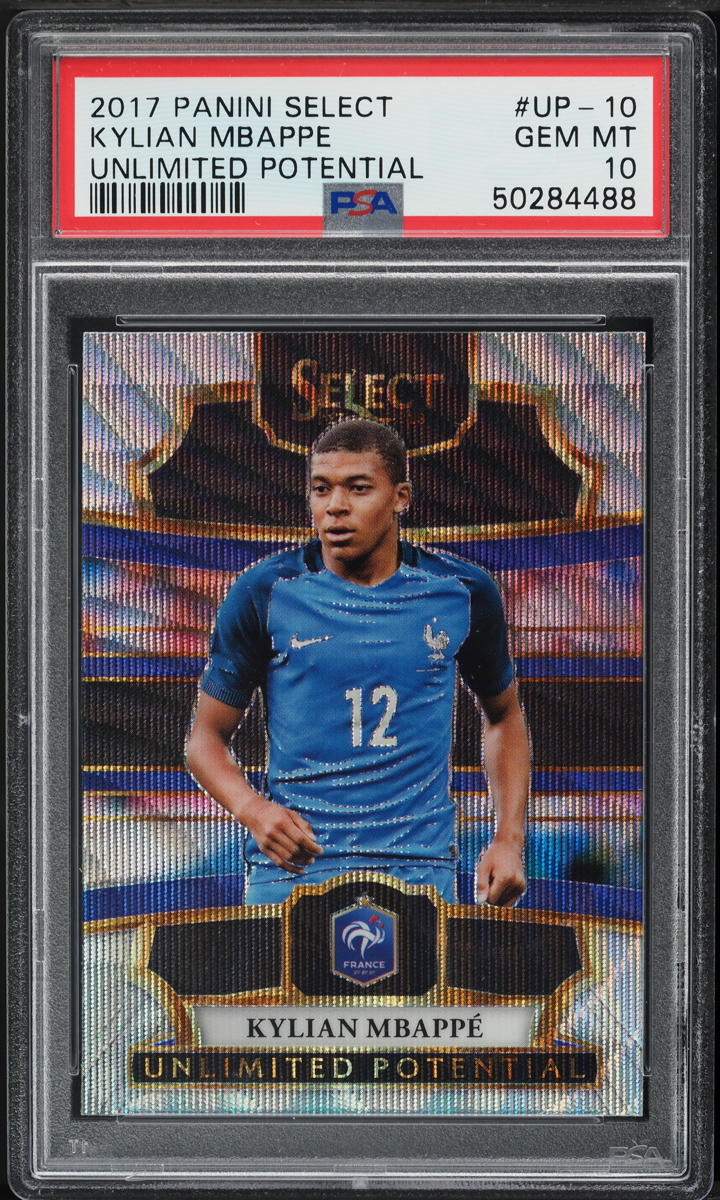 2017 Select Unlimited Potential Kylian Mbappe ROOKIE #UP-10 PSA 10 GEM MINT
