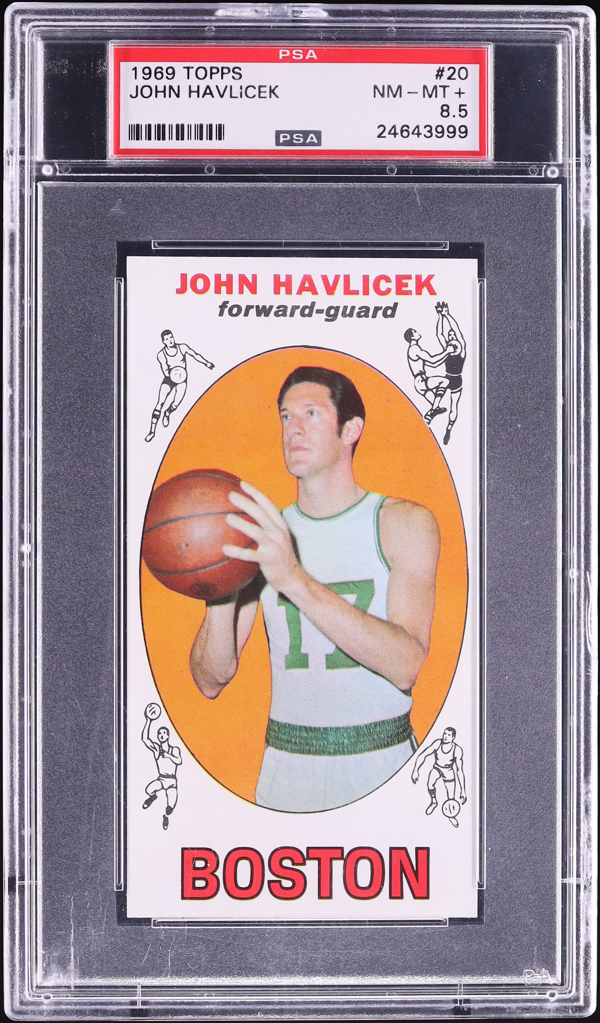 1969 Topps Basketball John Havlicek ROOKIE #20 PSA 8.5 NM-MT+
