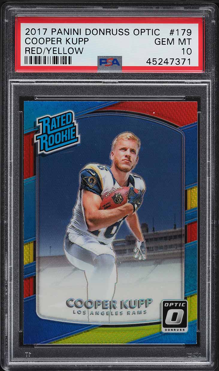 2017 Donruss Optic Red Yellow Cooper Kupp ROOKIE #179 PSA 10 GEM MINT