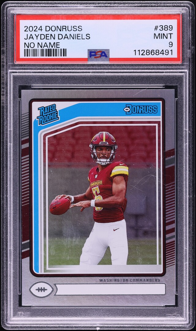 2024 Donruss No Name Jayden Daniels ROOKIE #389 PSA 9 MINT