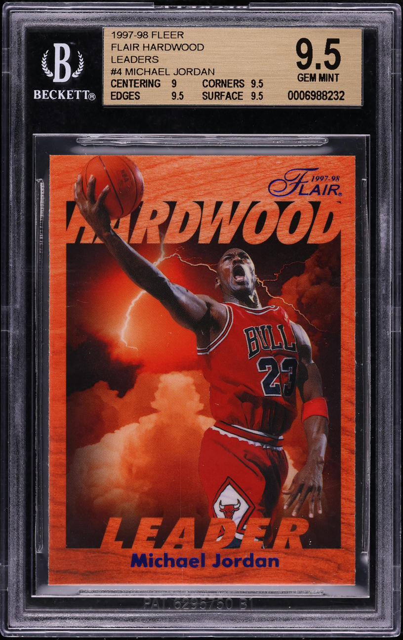 1997 Fleer Flair Hardwood Leaders Michael Jordan #4 BGS 9.5 GEM MINT