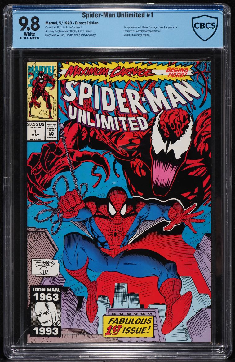 SpiderMan Unlimited 1 (Marvel, 1993) CBCS 9.8 White Pages Weekly