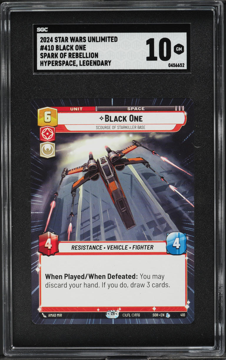 2024 Star Wars Unlimited Spark Of Rebellion Hyperspace Black One #410 SGC 10 GEM