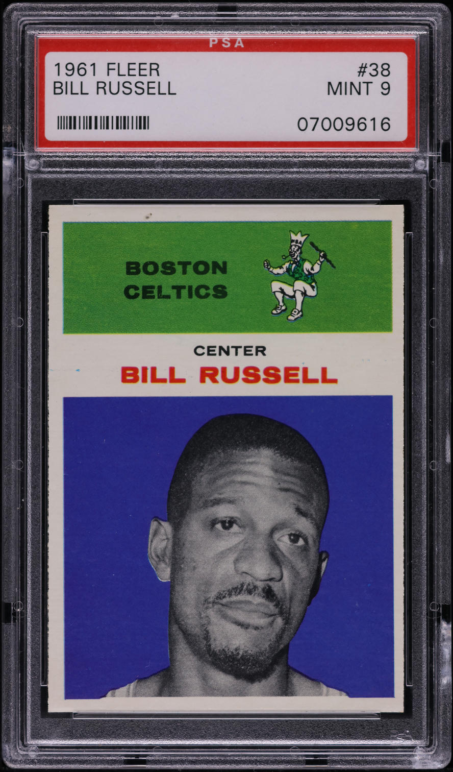 1961 Fleer Basketball Bill Russell #38 PSA 9 MINT