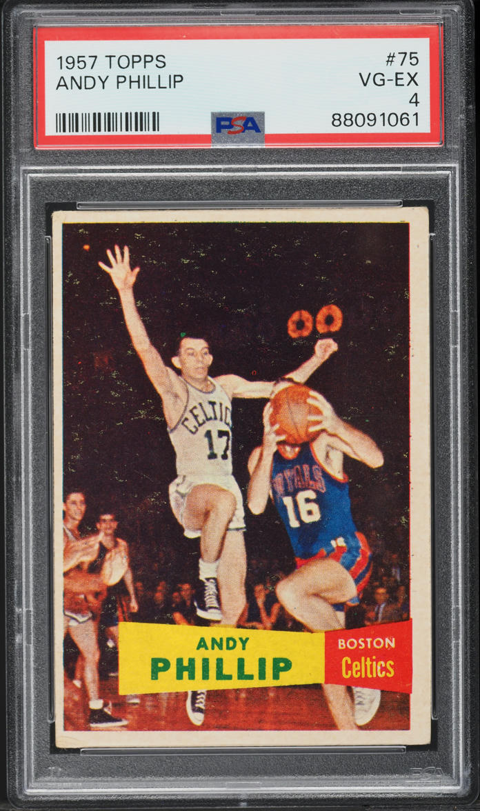 1957 Topps Basketball Andy Phillip #75 PSA 4 VGEX
