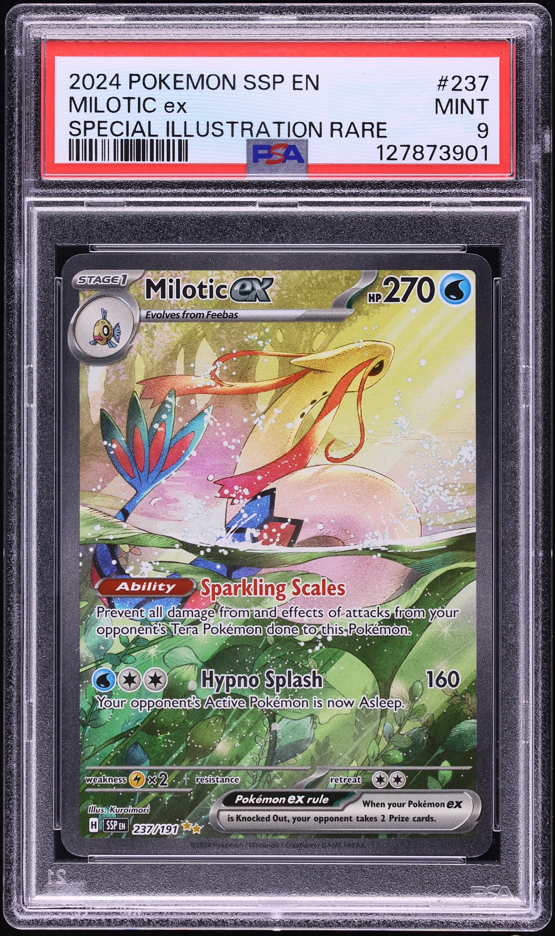 2024 Pokemon Scarlet & Violet Surging Sparks SIR Milotic ex #237 PSA 9 MINT