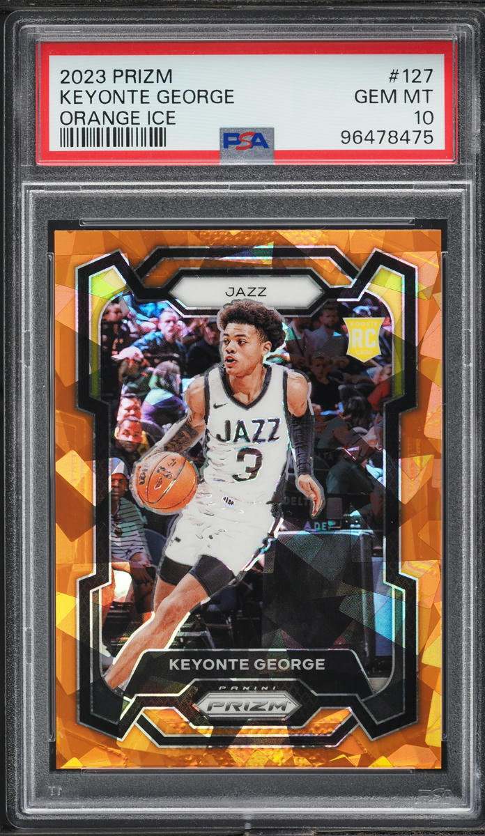 2023 Panini Prizm Orange Ice Keyonte George ROOKIE #127 PSA 10 GEM MINT