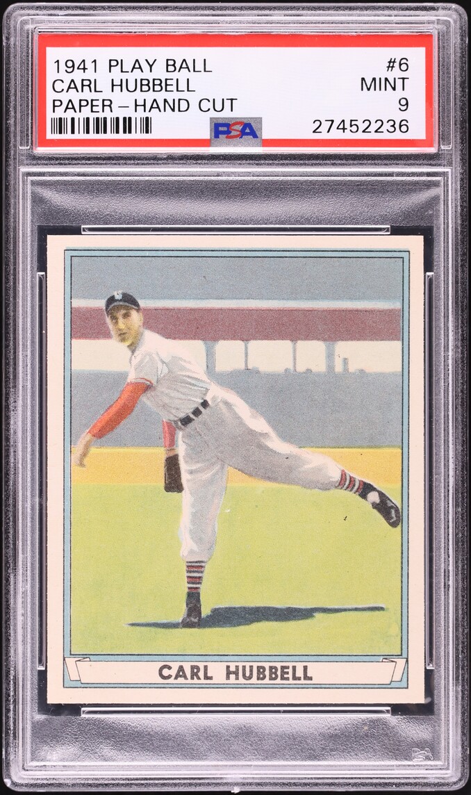 1941 Play Ball Paper Carl Hubbell #6 PSA 9 MINT