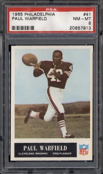 1965 Philadelphia #41 Paul Warfield PSA 8