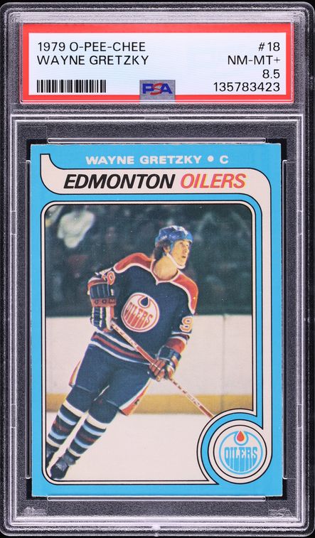 1979 O-Pee-Chee Hockey Wayne Gretzky ROOKIE #18 PSA 8.5 NM-MT+