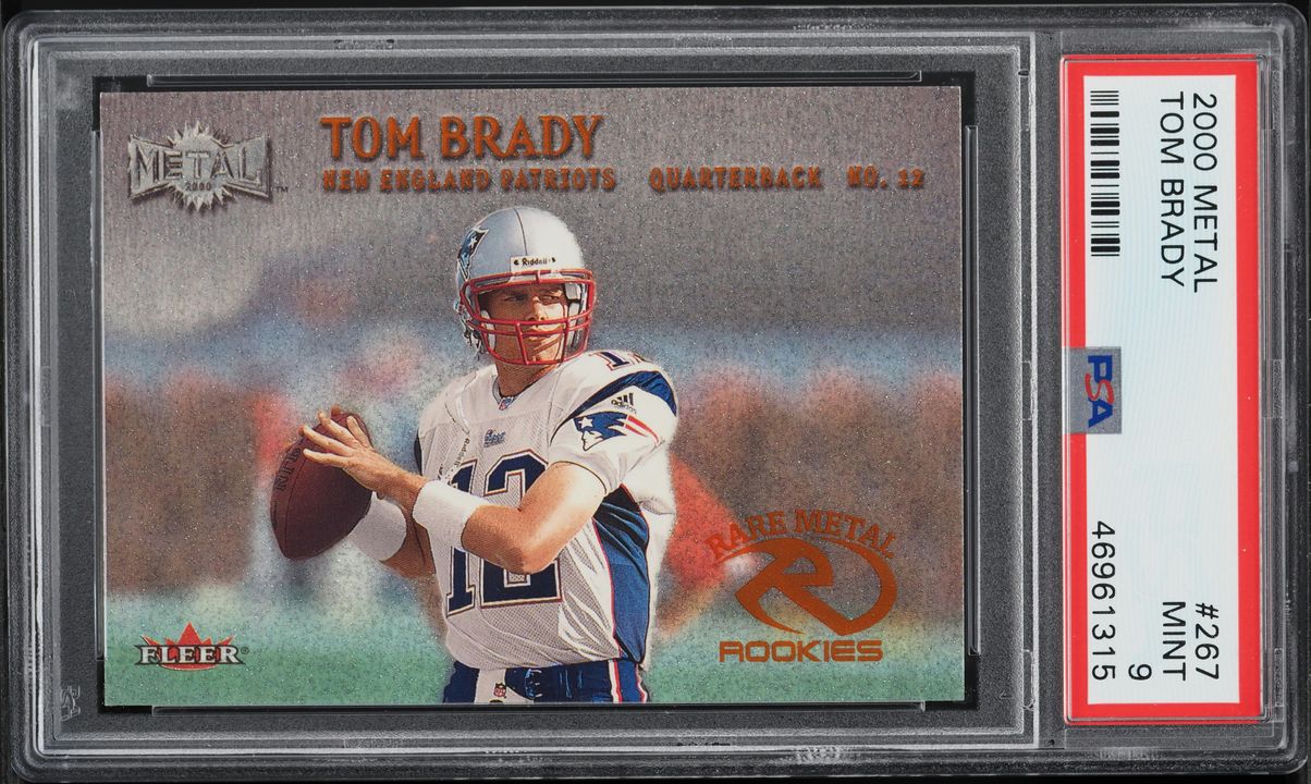2000 Metal Football Tom Brady ROOKIE #267 PSA 9 MINT