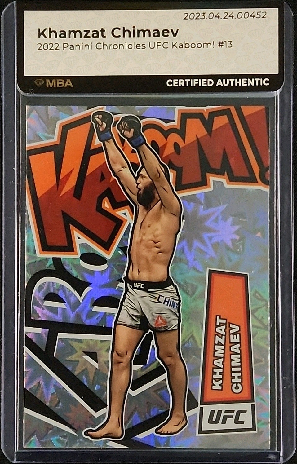 2022 Panini Chronicles UFC Kaboom! Khamzat Chimaev #13 MBA AUTH