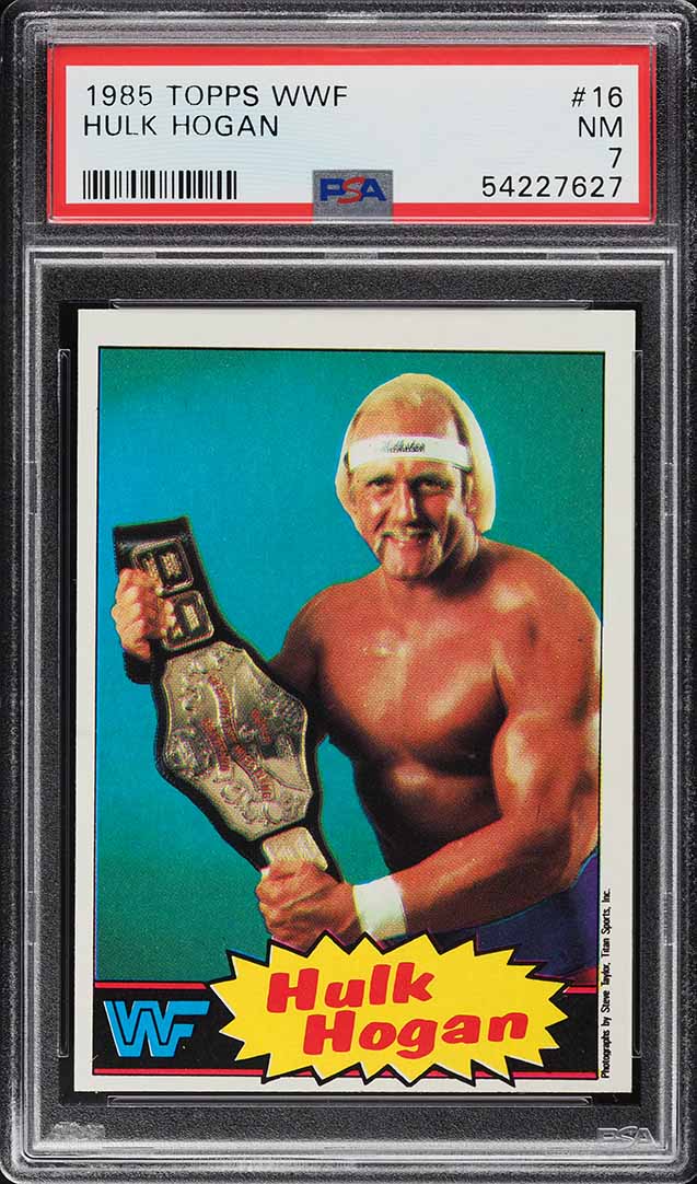 1985 Topps WWF Wrestling Hulk Hogan #16 PSA 7 NRMT