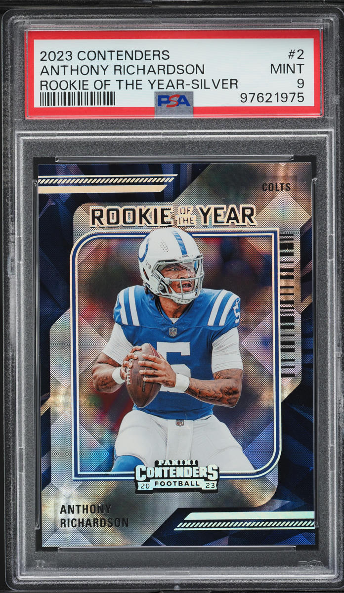 2023 Panini Contenders ROY Silver Anthony Richardson ROOKIE #2 PSA 9 MINT