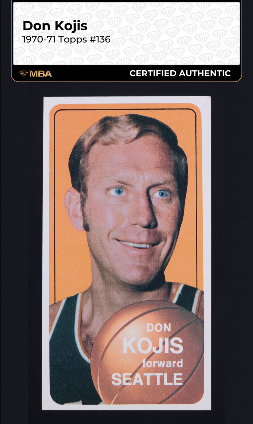 1970 Topps Basketball Don Kojis #136 MBA AUTH