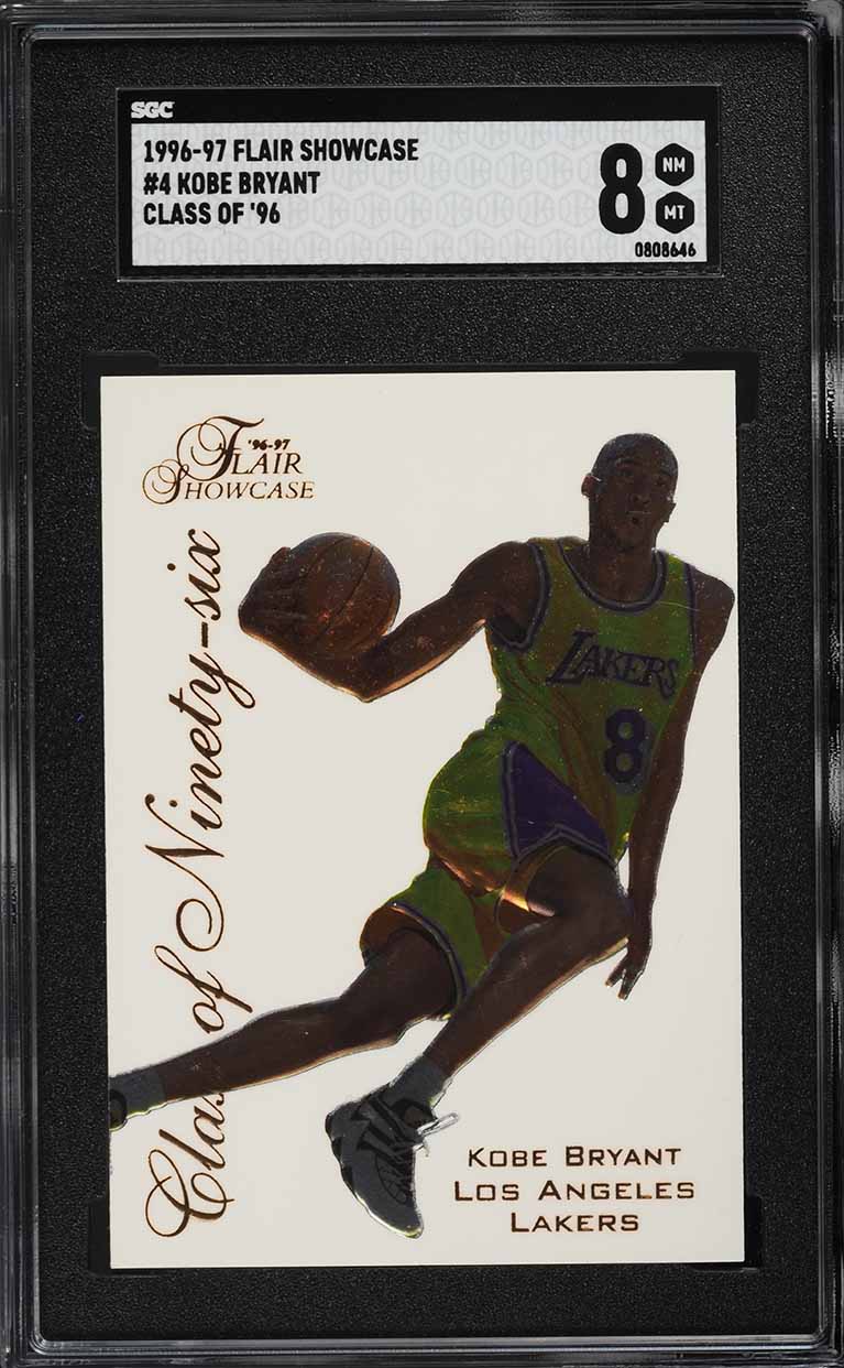 1996 Flair Showcase Class Of '96 Kobe Bryant ROOKIE #4 SGC 8 NM-MT