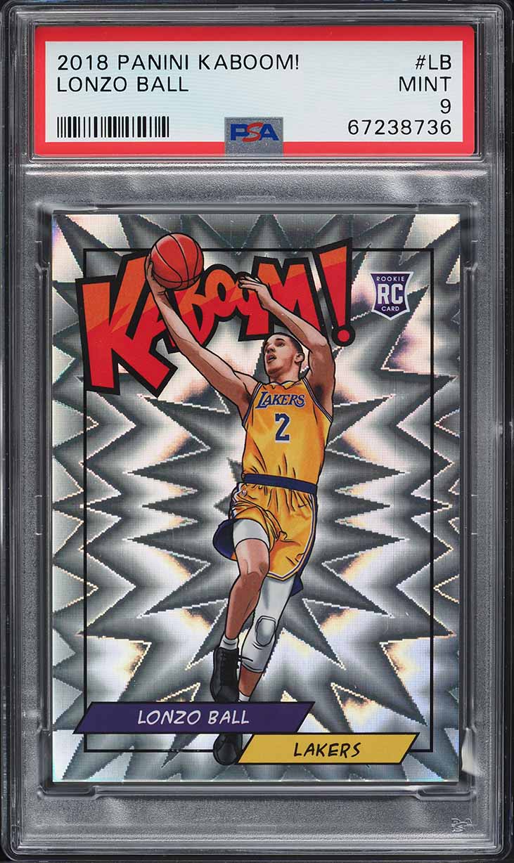 ファングッズ Lonzo Ball RC Revolution Panini Lakers Lonzo Ball 2018 Panini KABOOM! RC #K-LB SSP SP - BGS/RCR 9