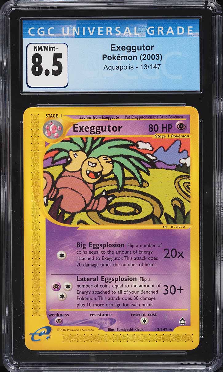 2003 Pokemon Aquapolis Exeggutor #13 CGC 8.5 NM-MT+