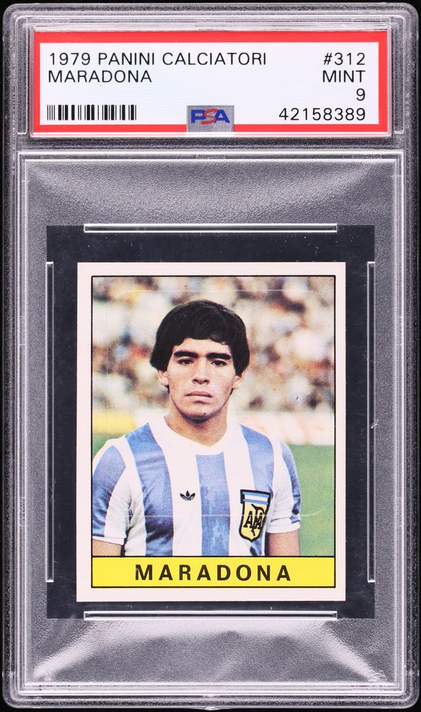 1979 Panini Calciatori Soccer Diego Maradona ROOKIE #312 PSA 9 MINT