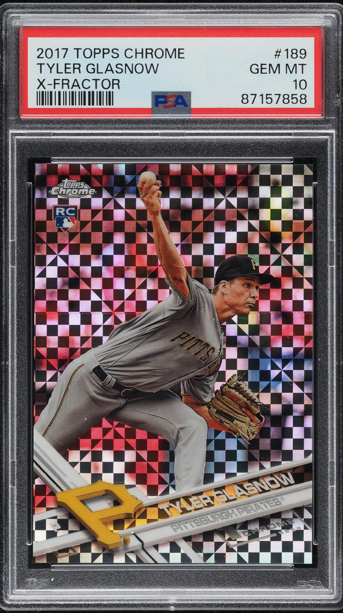 2017 Topps Chrome Xfractor Tyler Glasnow ROOKIE #189 PSA 10 GEM MINT