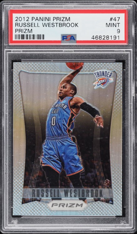 2012 Panini Prizm Silver Prizms Russell Westbrook #47 PSA 9 MINT