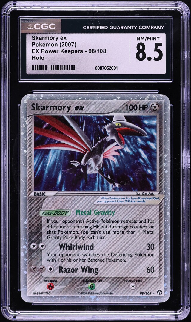 2007 Pokemon EX Power Keepers Holo Skarmory #98 CGC 8.5 NM-MT+