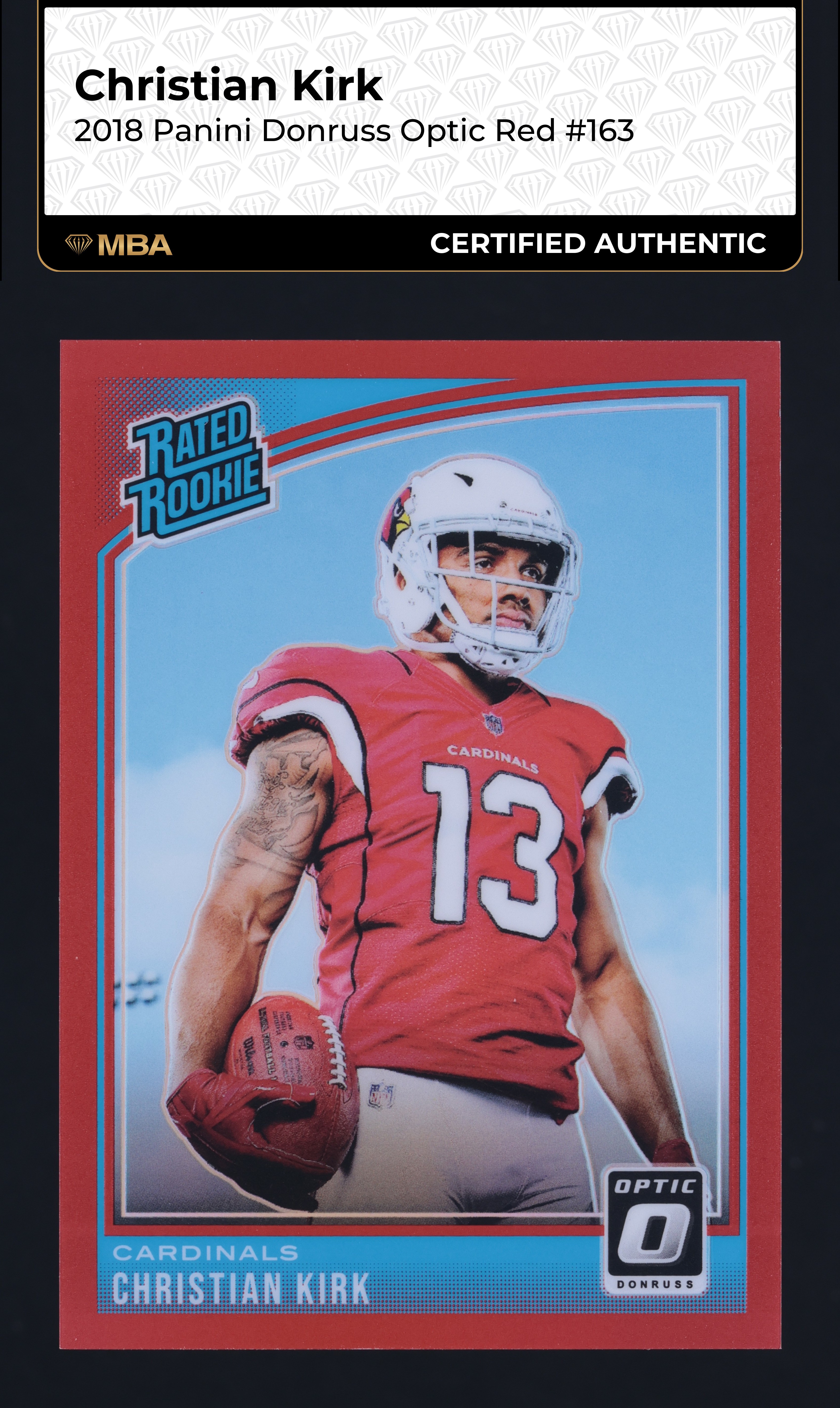 2018 Donruss Optic Red Christian Kirk ROOKIE /99 #163 MBA AUTH
