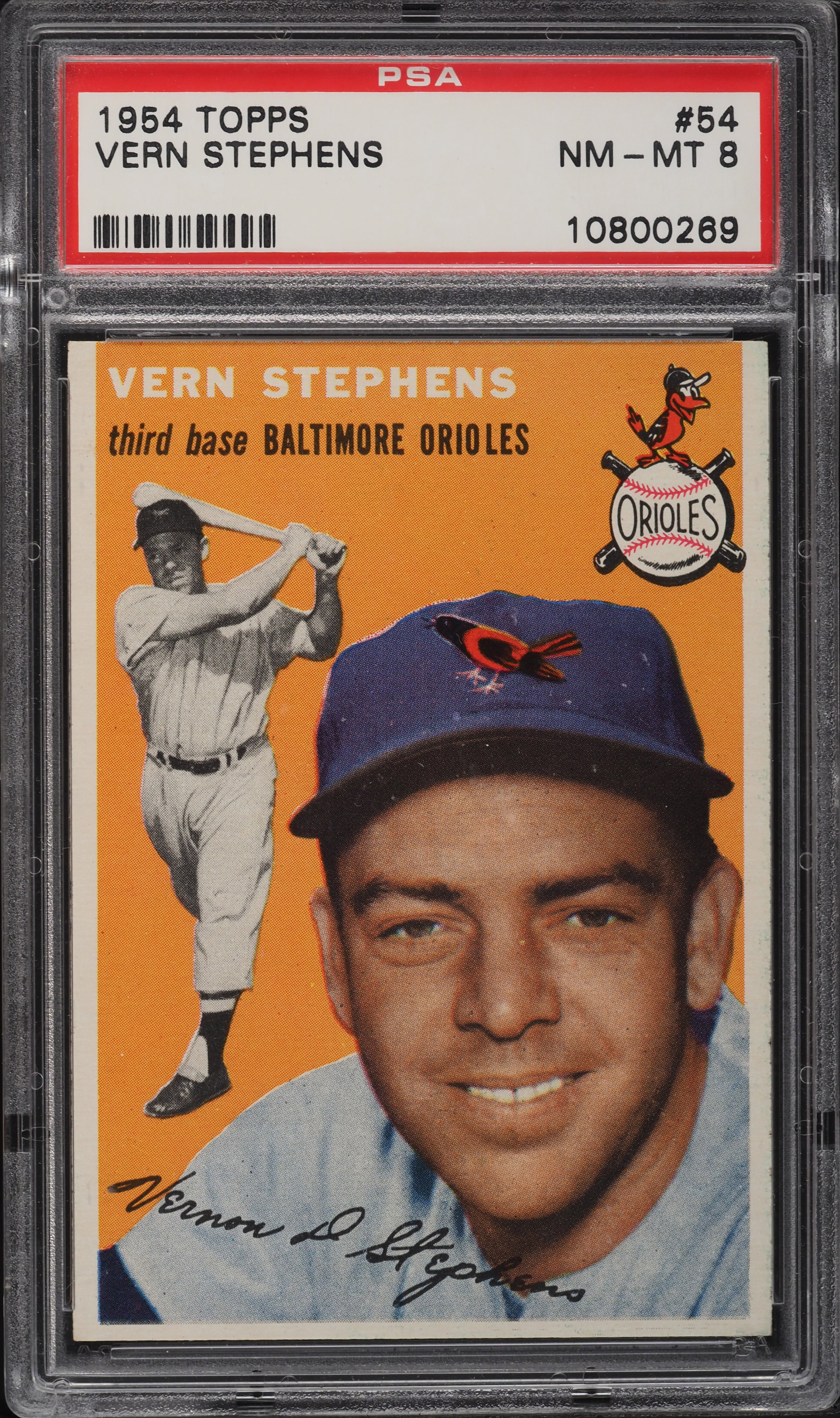 1954 Topps Vern Stephens #54 PSA 8 NM-MT