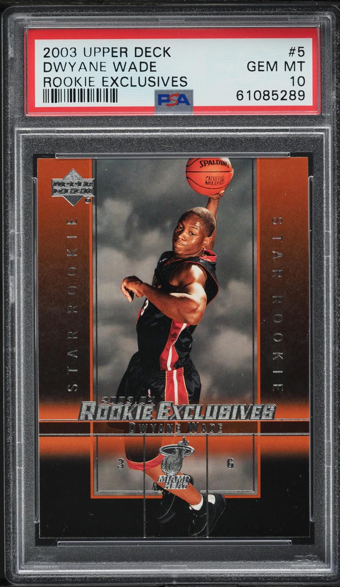 2003 Upper Deck Exclusives Dwyane Wade ROOKIE #5 PSA 10 GEM MINT
