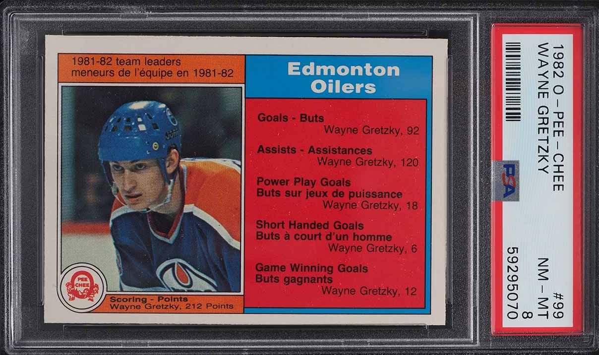 1982 O-Pee-Chee Hockey Wayne Gretzky #99 PSA 8 NM-MT