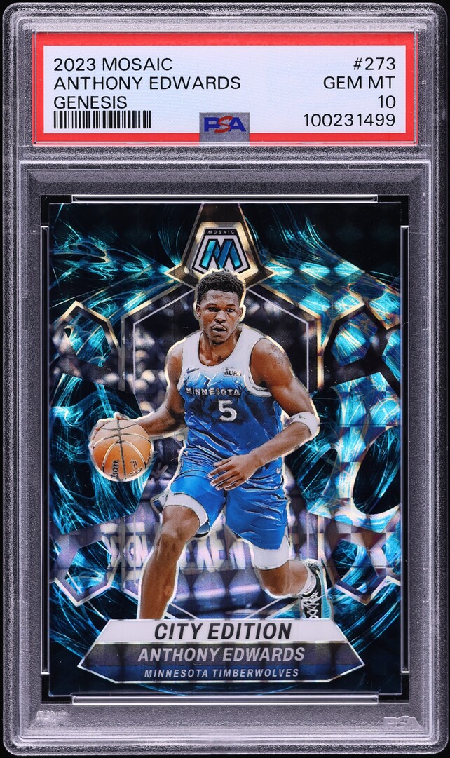 2023 Panini Mosaic Genesis Anthony Edwards #273 PSA 10 GEM MINT