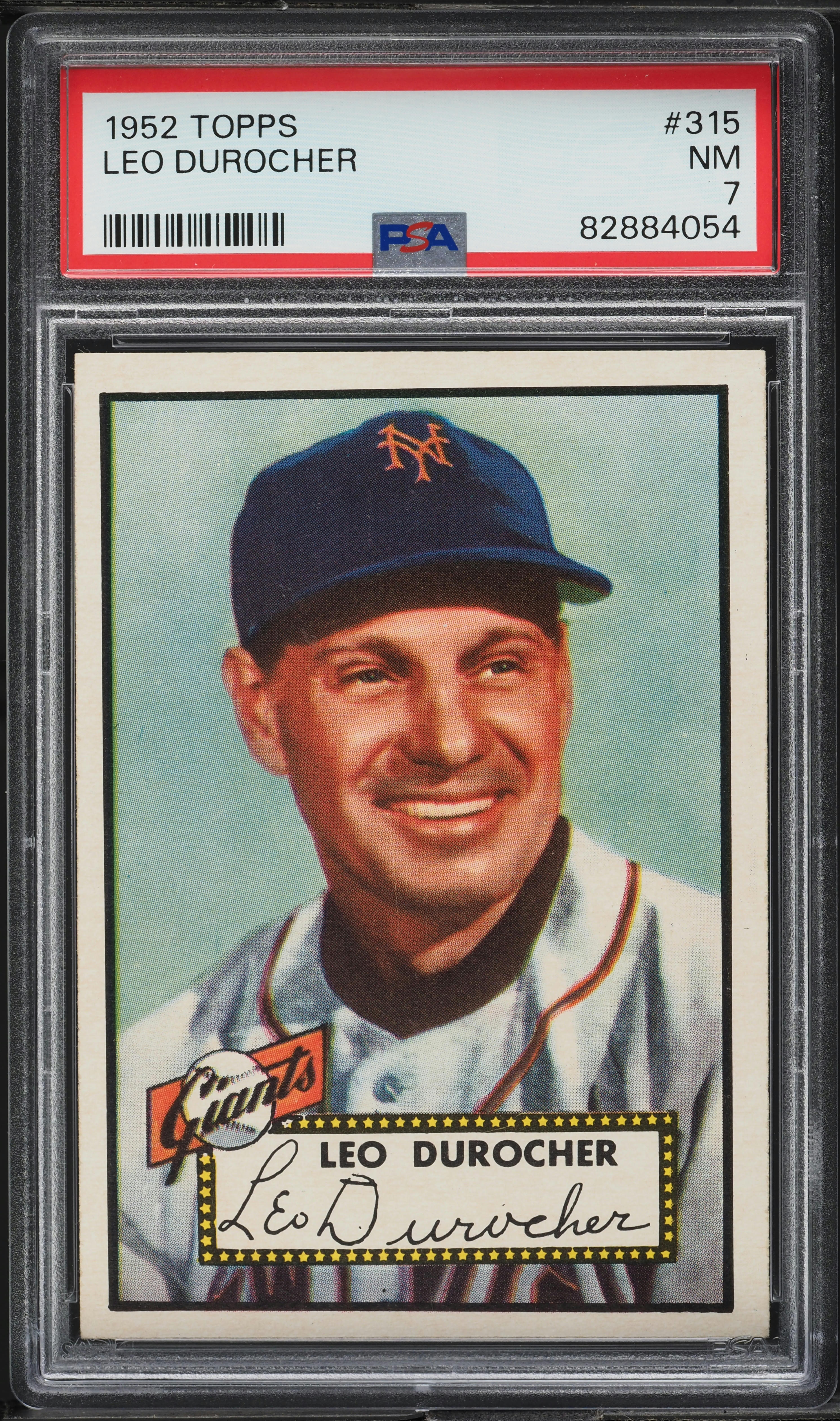 1952 Topps Leo Durocher #315 PSA 7 NRMT