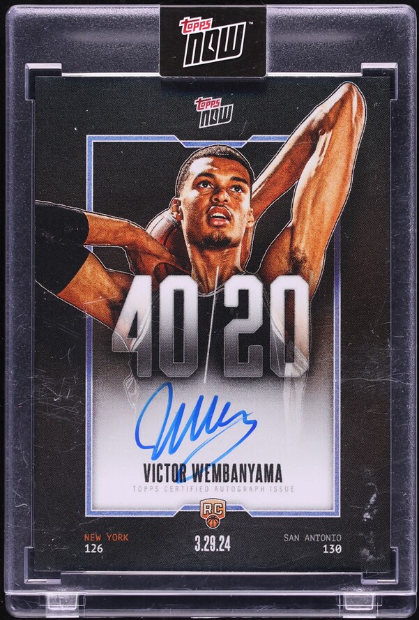 2023 Topps Now Blue Victor Wembanyama ROOKIE AUTO /49 #VW-5B