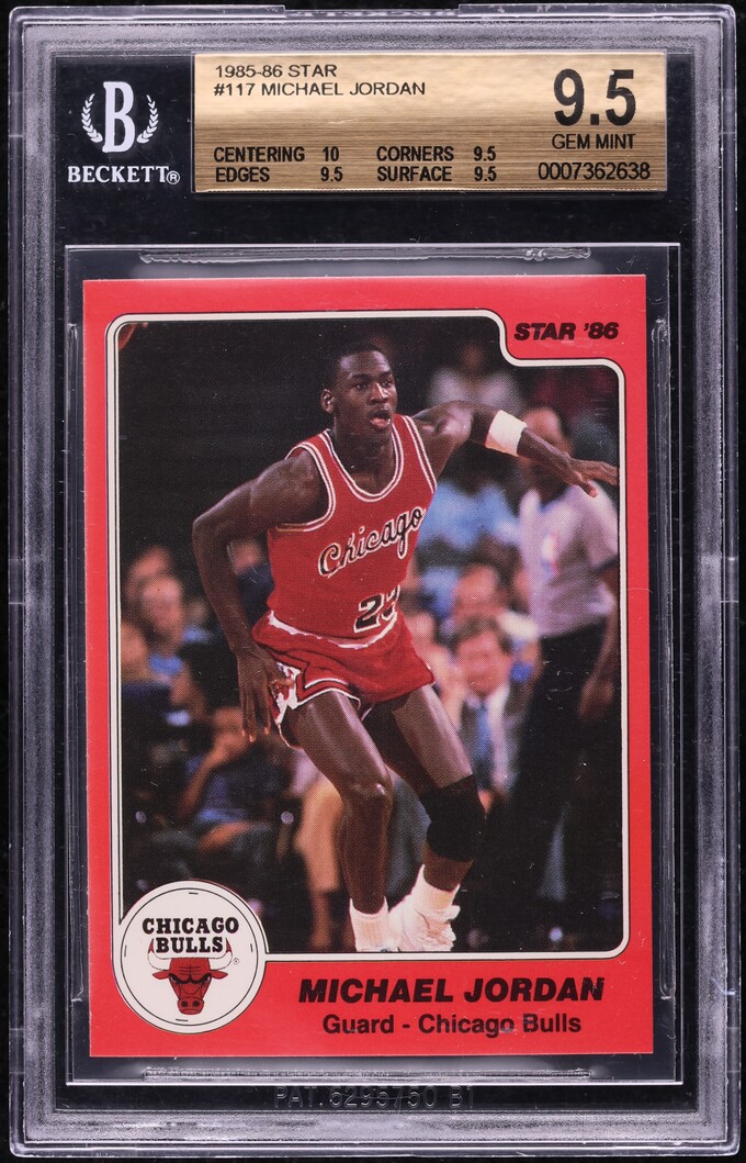 1985 Star Basketball Michael Jordan ROOKIE #117 BGS 9.5 GEM MINT