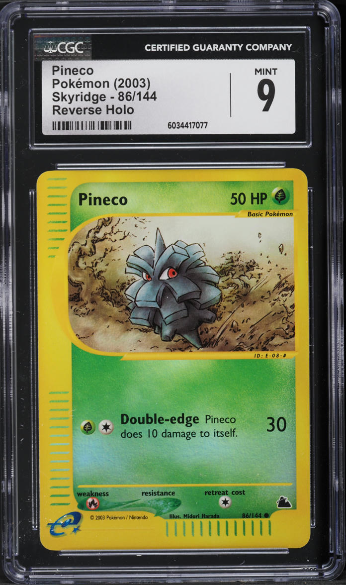 2003 Pokemon Skyridge Reverse Holo Pineco #86 CGC 9 MINT