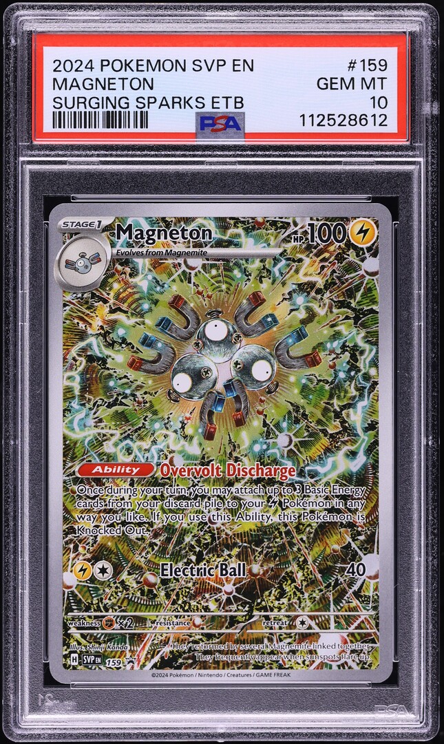 2024 Pokemon SV Black Star Promo Surging Sparks Magneton #159 PSA 10 GEM MINT