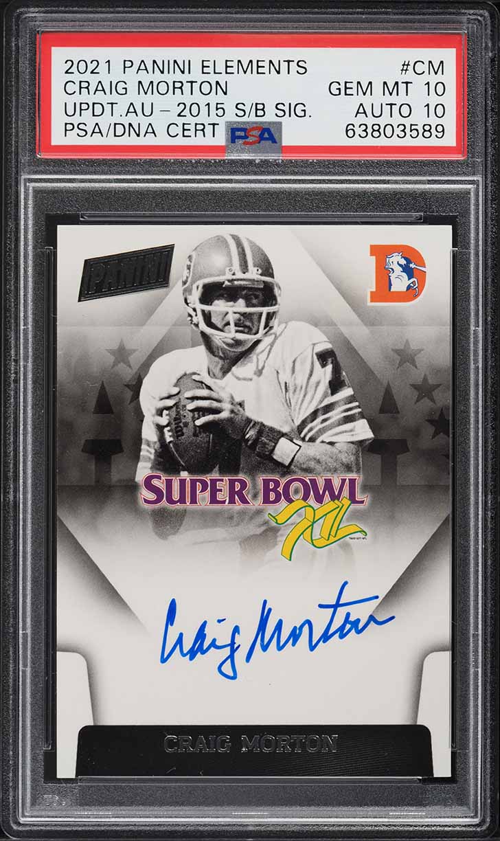 Craig Morton #SBXII-CM 2021 Panini Elements Football 2015 Super Bowl Signatures