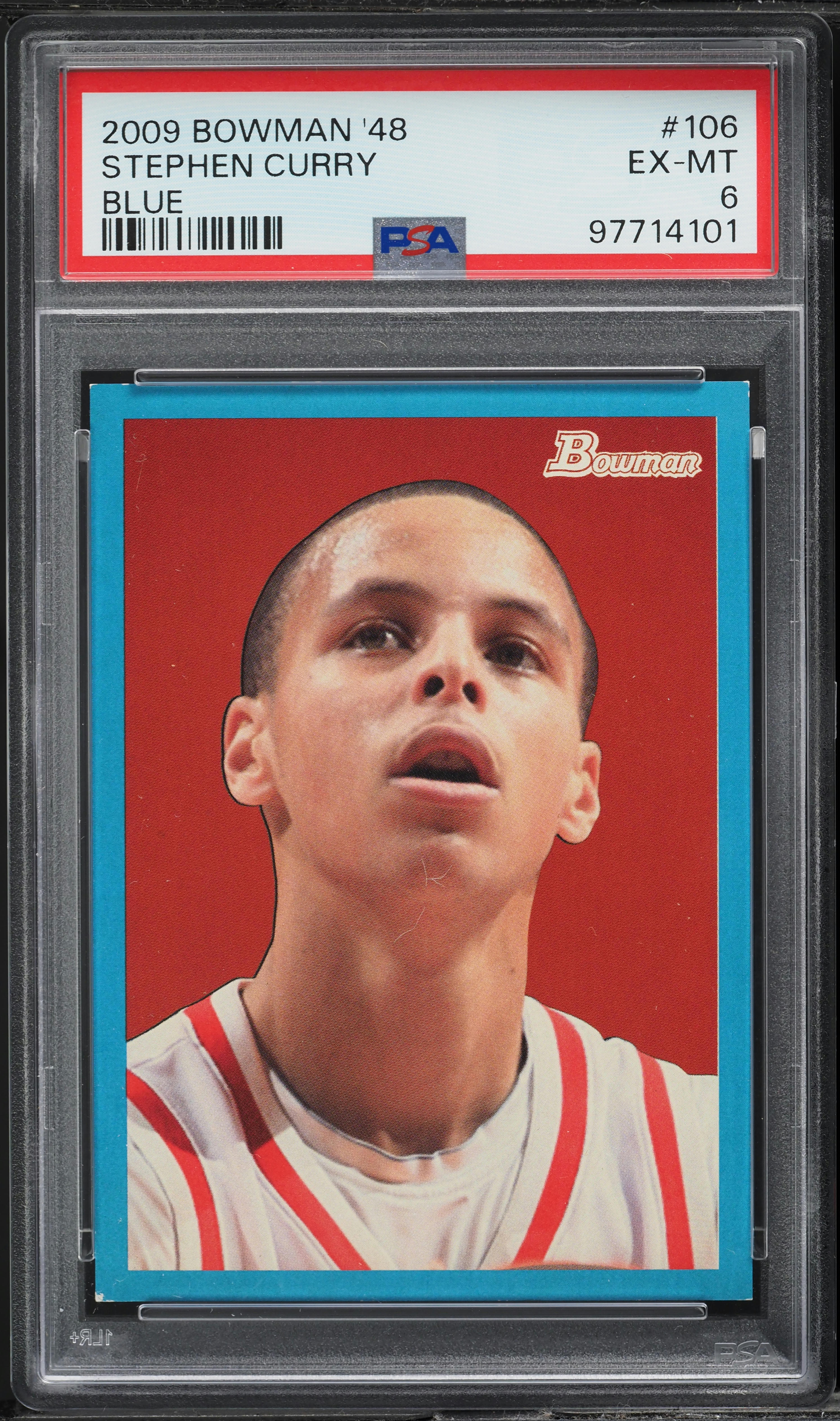 2009 Bowman '48 Blue Stephen Curry ROOKIE /1948 #106 PSA 6