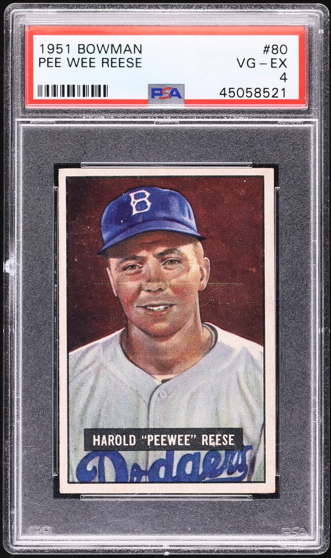 1951 Bowman Pee Wee Reese #80 PSA 4 VGEX