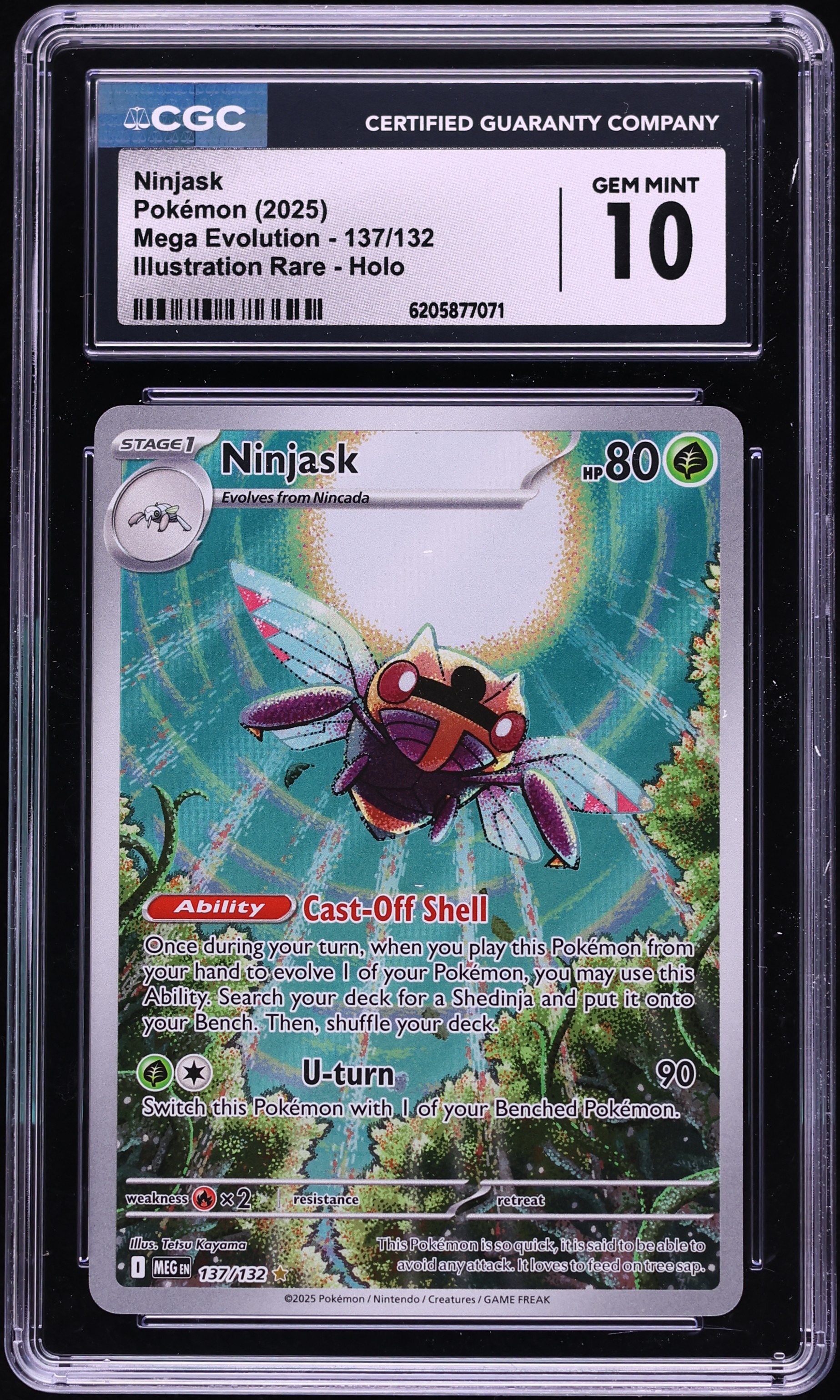 2025 Pokemon Mega Evolution IR Ninjask #137 CGC 10 GEM MINT