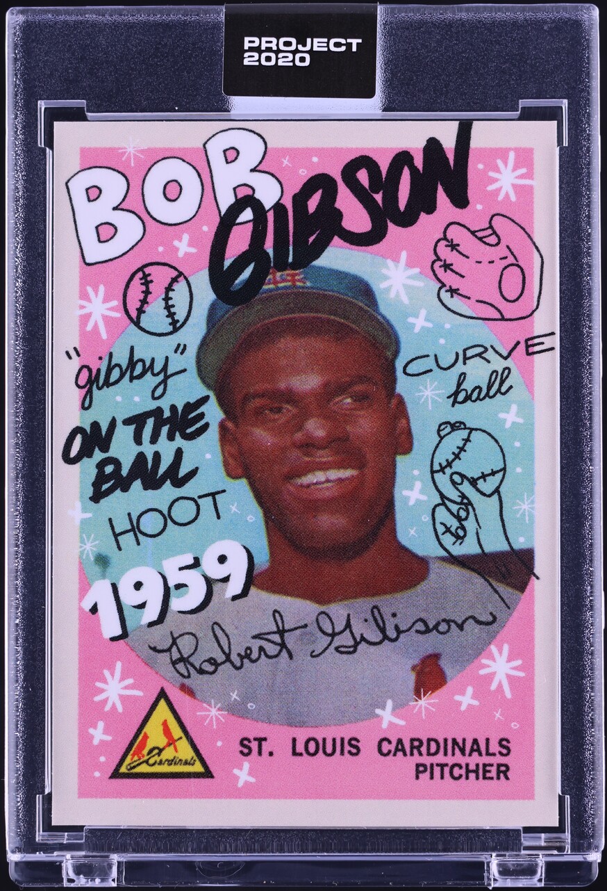 2020 Topps Project 2020 By Sophia Chang Bob Gibson #46
