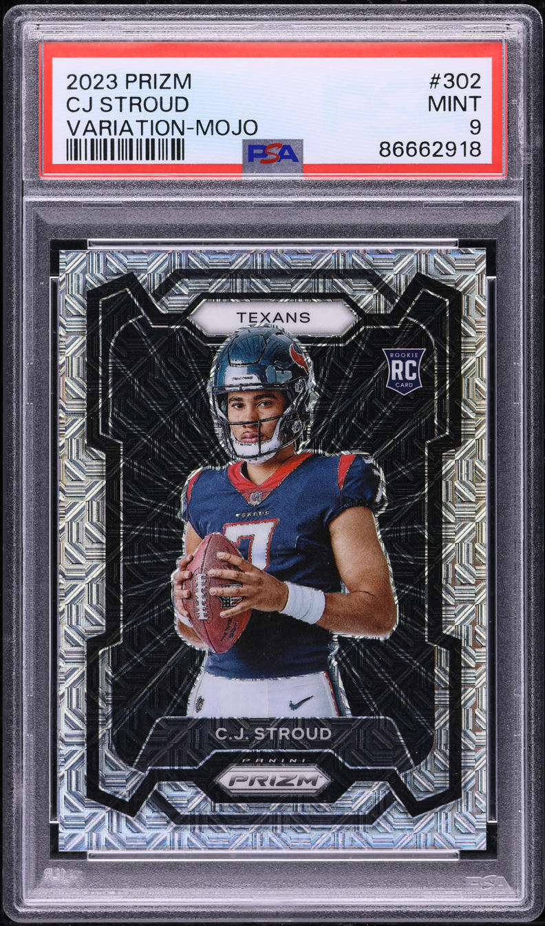 2023 Panini Prizm Variation Mojo CJ Stroud ROOKIE /25 #302 PSA 9 MINT